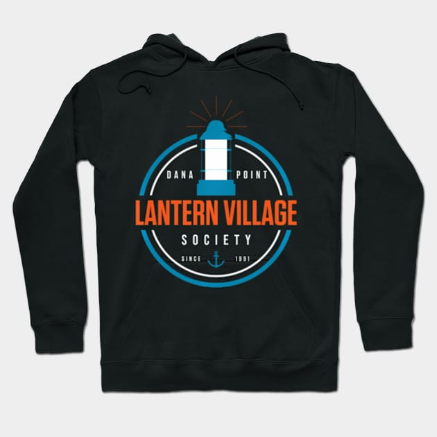 Dark Dana Point Lantern Village Society Hoodie by Ro Go Dan